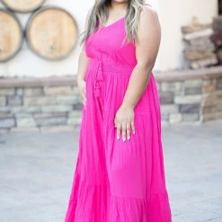 Iris & Rainbow Boutique New Arrivals #N220 Palazzo Masterpiece Jumpsuit (HOT PINK)