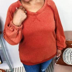 Iris & Rainbow Boutique #K992 Fall On Me POL Pullover (Golden Poppy) New Arrivals