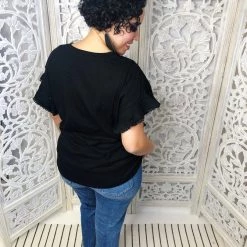 Iris & Rainbow Boutique #M451 Always Remembered Top (Black) New Arrivals