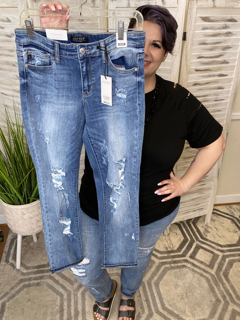Iris & Rainbow Boutique New Arrivals #J831 Slashin Up My Knees Mid Rise Boyfriend Judy Blue Jeans 3 Iris & Rainbow Boutique New Arrivals #J831 Slashin Up My Knees Mid Rise Boyfriend Judy Blue Jeans