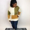 Iris & Rainbow Boutique #K701 Firmly In The Neutral Block Sweater