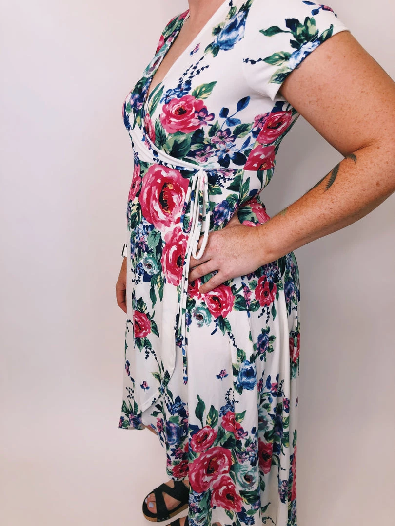 Iris & Rainbow Boutique New Arrivals #K295 Promising Blooms Faux Wrap Dress 7 Iris & Rainbow Boutique New Arrivals #K295 Promising Blooms Faux Wrap Dress