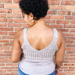 Iris & Rainbow Boutique New Arrivals #L804 A Tank To Remember (Oatmeal)