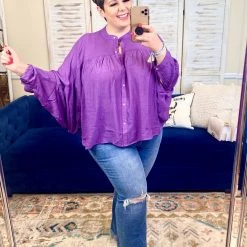 Iris & Rainbow Boutique New Arrivals #M693 Violet Me Top