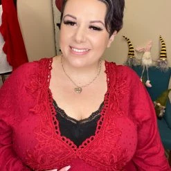 Iris & Rainbow Boutique #H295 Whimsical Rose Babydoll Top New Arrivals