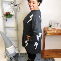 Iris & Rainbow Boutique #L563 Thunder Storm Sweater New Arrivals