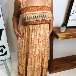 Iris & Rainbow Boutique #M242 My Jam Maxi Dress (Orange)