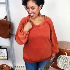 Iris & Rainbow Boutique #K992 Fall On Me POL Pullover (Golden Poppy) New Arrivals