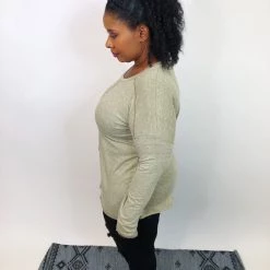 Iris & Rainbow Boutique New Arrivals #K718 October Skies Long Sleeve Top (Olive)