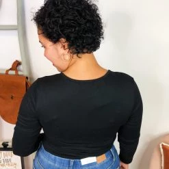 Iris & Rainbow Boutique #L198 Snap To Attention Bodysuit (BLACK)