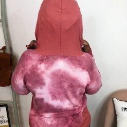 Iris & Rainbow Boutique #K915 Magenta Swirls Hoodie Top New Arrivals