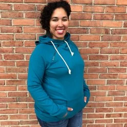 Iris & Rainbow Boutique New Arrivals #H127 Ampersand Topaz Double Hooded Sweatshirt