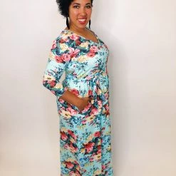 Iris & Rainbow Boutique #K325 Wrap It Up Floral Maxi Dress