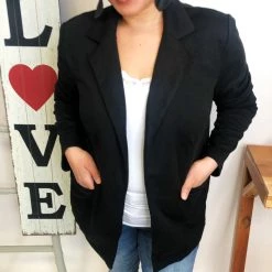 Iris & Rainbow Boutique New Arrivals #M319 Business Women Blazer (Black)