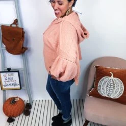 Iris & Rainbow Boutique New Arrivals #K985 Blush My Days Hooded Sweater 12 Iris & Rainbow Boutique New Arrivals #K985 Blush My Days Hooded Sweater