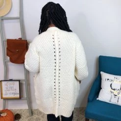 Iris & Rainbow Boutique New Arrivals #K835 Floating In The Clouds POL Cardigan (Wheat Grain)