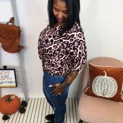 Iris & Rainbow Boutique New Arrivals *DOORBUSTER* #L14 Pink & Fierce Leopard Top