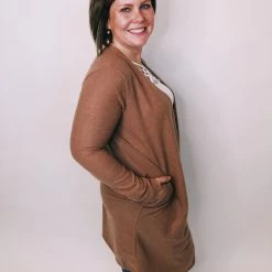 Iris & Rainbow Boutique #K301 Mornings With The Sunrise Cardigan (BROWN)