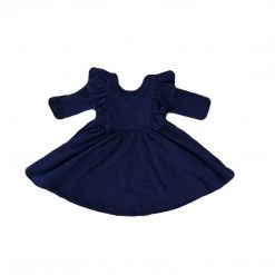 Iris & Rainbow Boutique #246 Navy Ruffle Dress New Arrivals