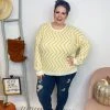 Iris & Rainbow Boutique #K959 Zig Zag Honey Sweater