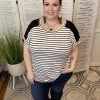 Iris & Rainbow Boutique #J921 Lead Me In Stripes Top