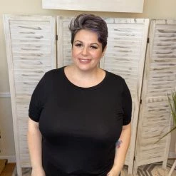 Iris & Rainbow Boutique New Arrivals #K363 Spice Up Your Life Black Top Reversible