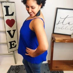 Iris & Rainbow Boutique #M237 A League Of Their Own Top (Royal)