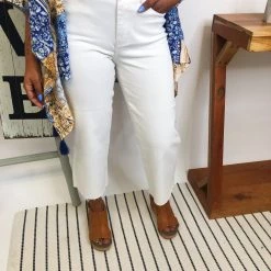 Iris & Rainbow Boutique New Arrivals #M322 Greater Love White Crop Judy Blue Jeans