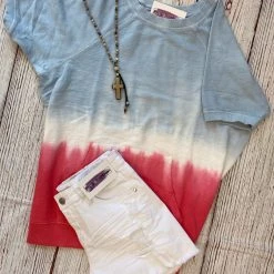 Iris & Rainbow Boutique New Arrivals #J310 Cool As A Popsicle Dip Dye Top