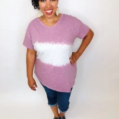 Iris & Rainbow Boutique #K213 Ombre Extravagance Top (PLUM) New Arrivals