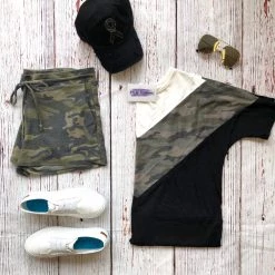 Iris & Rainbow Boutique #A132 Comfy Camo Lounge SHORTS New Arrivals