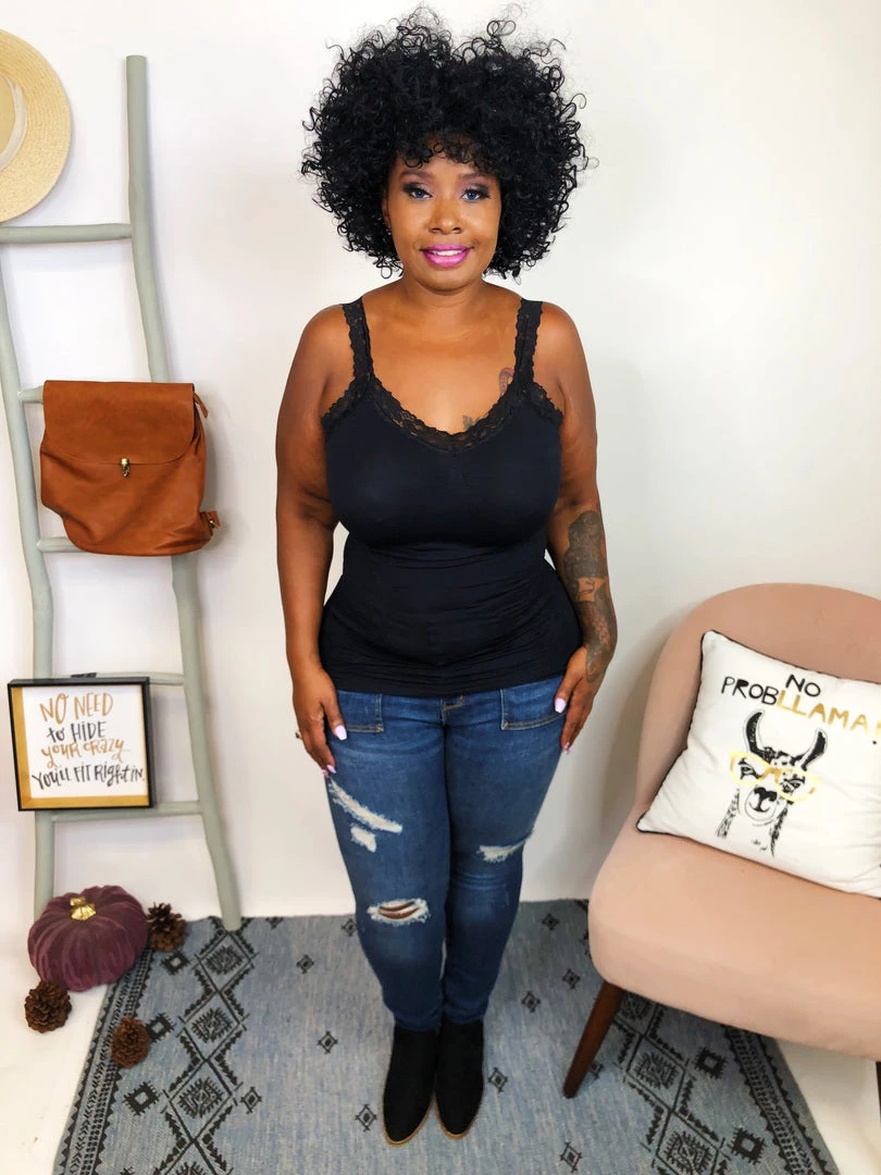 Iris & Rainbow Boutique New Arrivals #D33 Lizzie's Lace Cami (Black) 3 Iris & Rainbow Boutique New Arrivals #D33 Lizzie's Lace Cami (Black)