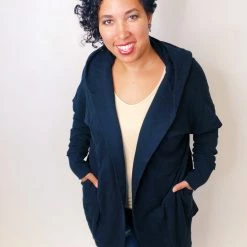 Iris & Rainbow Boutique New Arrivals #K601 Take Me Out Open Front Hoodie Cardigan