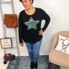 Iris & Rainbow Boutique #K777 Twinkle Star Long Sleeve Top New Arrivals