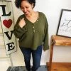 Iris & Rainbow Boutique #L623 To Be Loved Sweater (Olive) New Arrivals