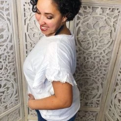 Iris & Rainbow Boutique #M450 Always Remembered Top (White) New Arrivals