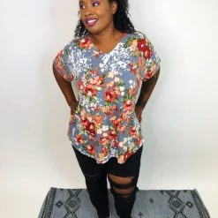 Iris & Rainbow Boutique #K709 Morning Blooms Top