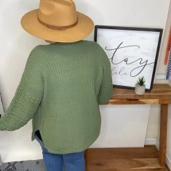 Iris & Rainbow Boutique #L643 Pretty World Cardigan (Olive) New Arrivals