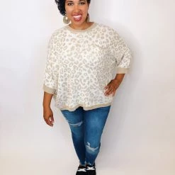 Iris & Rainbow Boutique New Arrivals #K338 A Dash Of Wild Knit Top