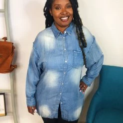 Iris & Rainbow Boutique #K862 A Denim Dream Tunic Top New Arrivals