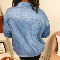 Iris & Rainbow Boutique #K910 Slay Every Day Denim Shacket New Arrivals