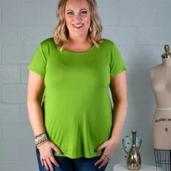 Iris & Rainbow Boutique #478 Favorite Tee (grass Green) New Arrivals