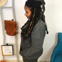 Iris & Rainbow Boutique #K876 Brush It Off Hoodie (CHARCOAL)