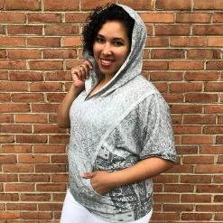 Iris & Rainbow Boutique #J728 Perfectly Paisley Hoodie Top New Arrivals