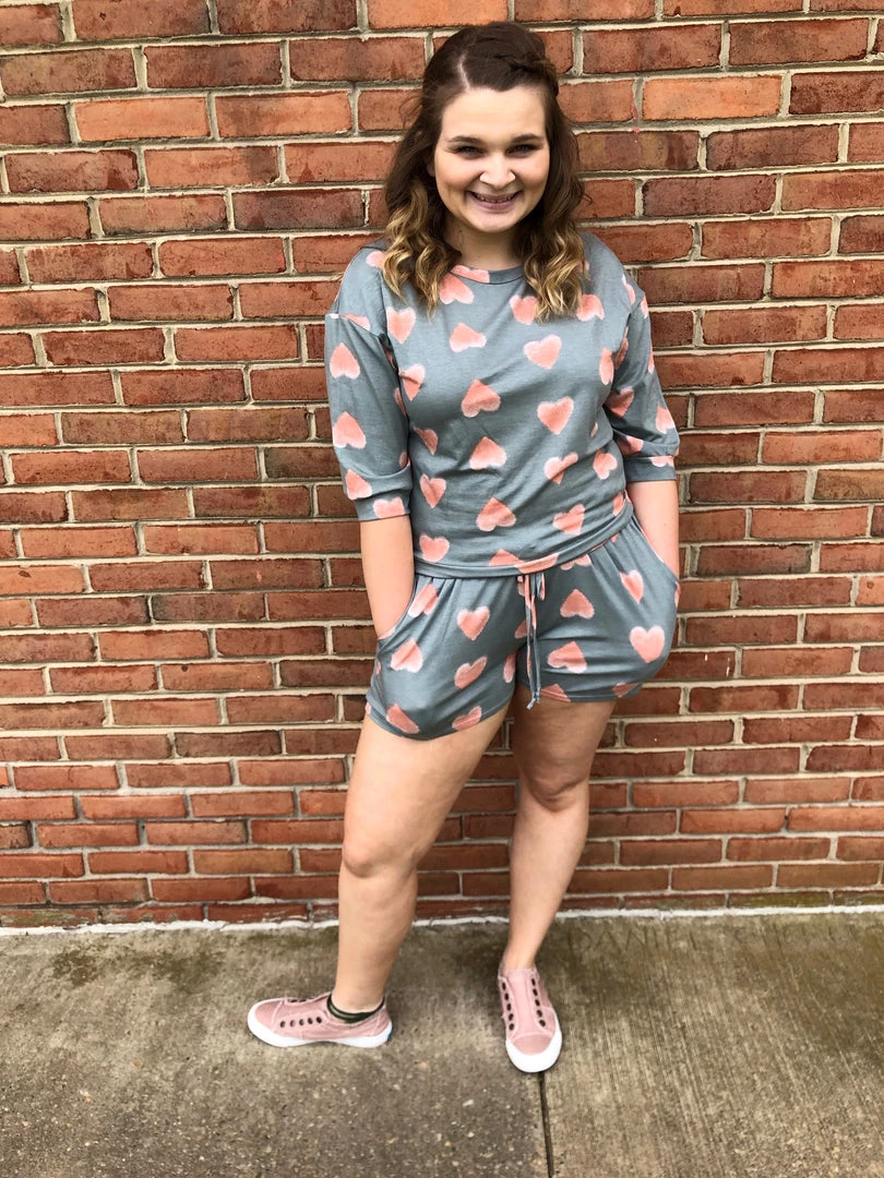 Iris & Rainbow Boutique #313 Sage Hearts Pullover Tops 13 Iris & Rainbow Boutique #313 Sage Hearts Pullover Tops