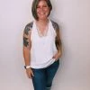 Iris & Rainbow Boutique #K305 Lace Me Down Top (OFF WHITE)