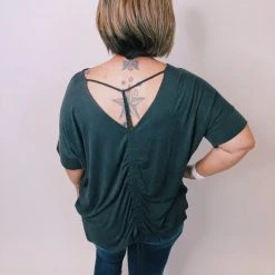 Iris & Rainbow Boutique New Arrivals #K267 It's All In The Details Top (Charcoal)