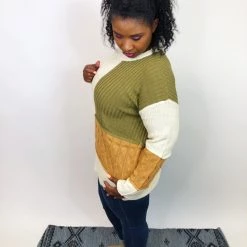 Iris & Rainbow Boutique #K701 Firmly In The Neutral Block Sweater