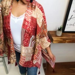 Iris & Rainbow Boutique #M167 One Right Now Kimono (Rose Taupe)