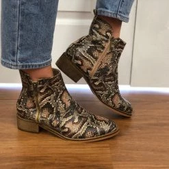Iris & Rainbow Boutique #H999 Jane’s Snake Booties New Arrivals